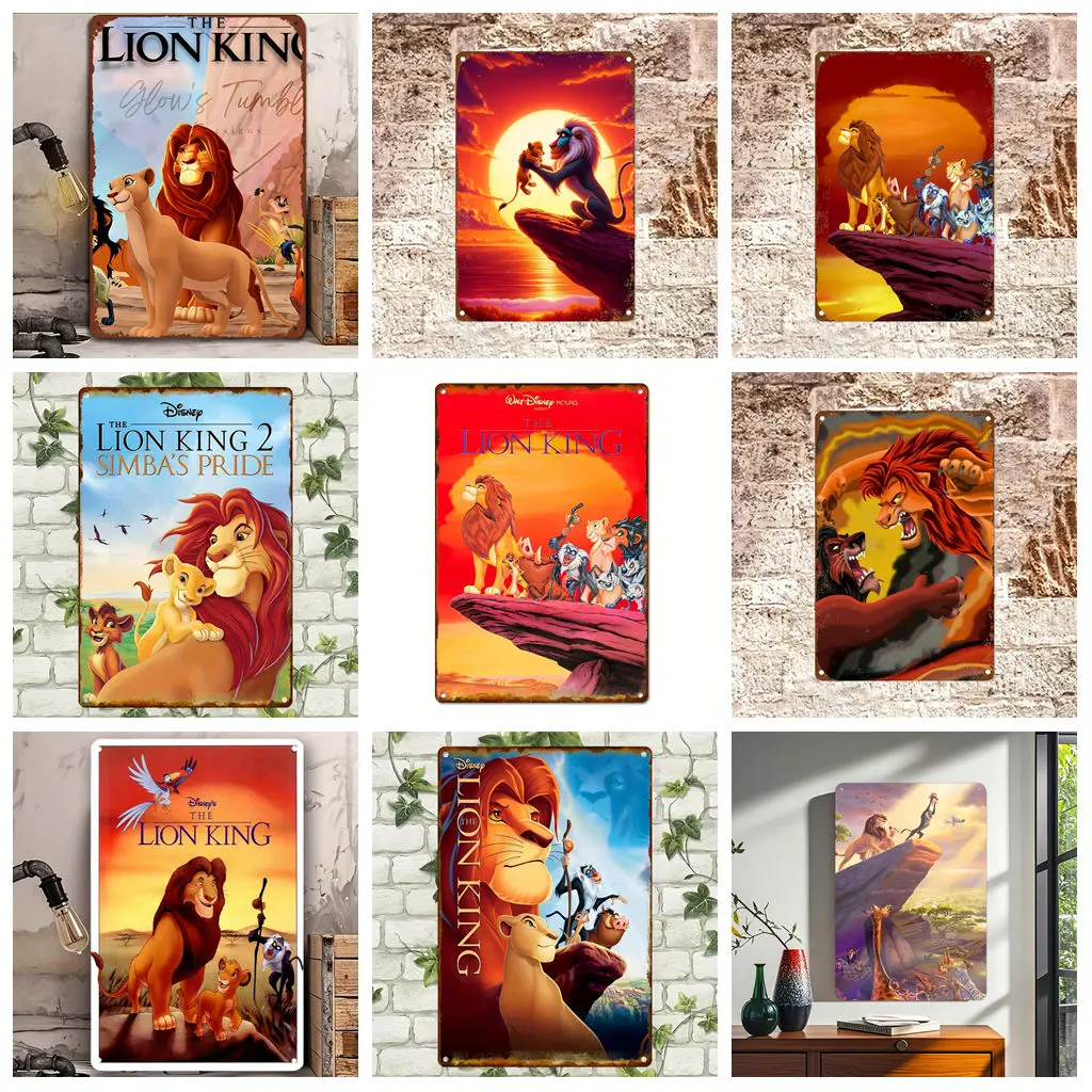 

Miniso The Lion King Scene Appreciation Decor Metal Signs Tin Signs Captain Poster Decor for Bar Pub Club Wall Decoration