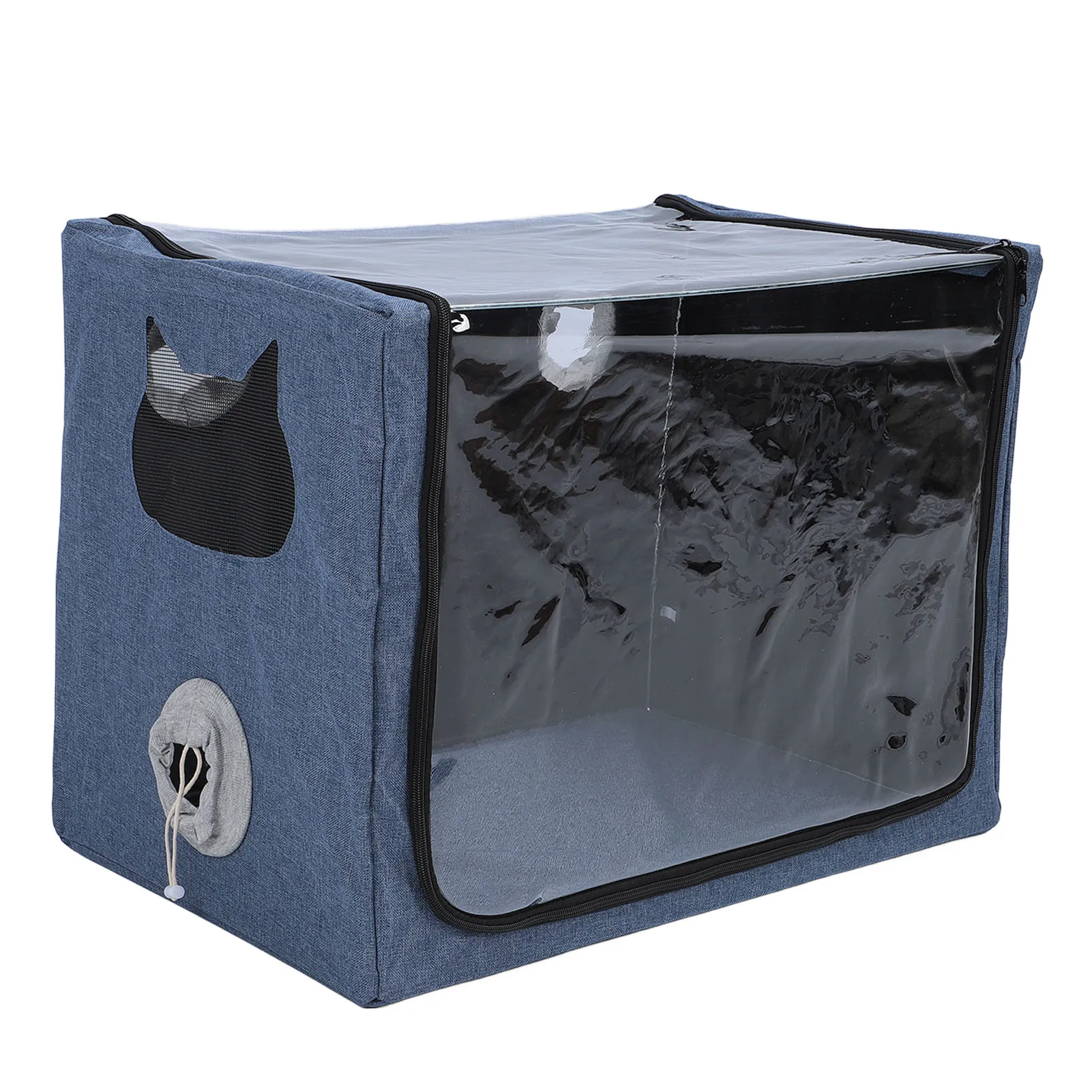 Pet Nebulizer Nest Foldable Spacious Dual Holes Cat Dog Oxygen Chamber Inhalation Box For Home Pet Hospital