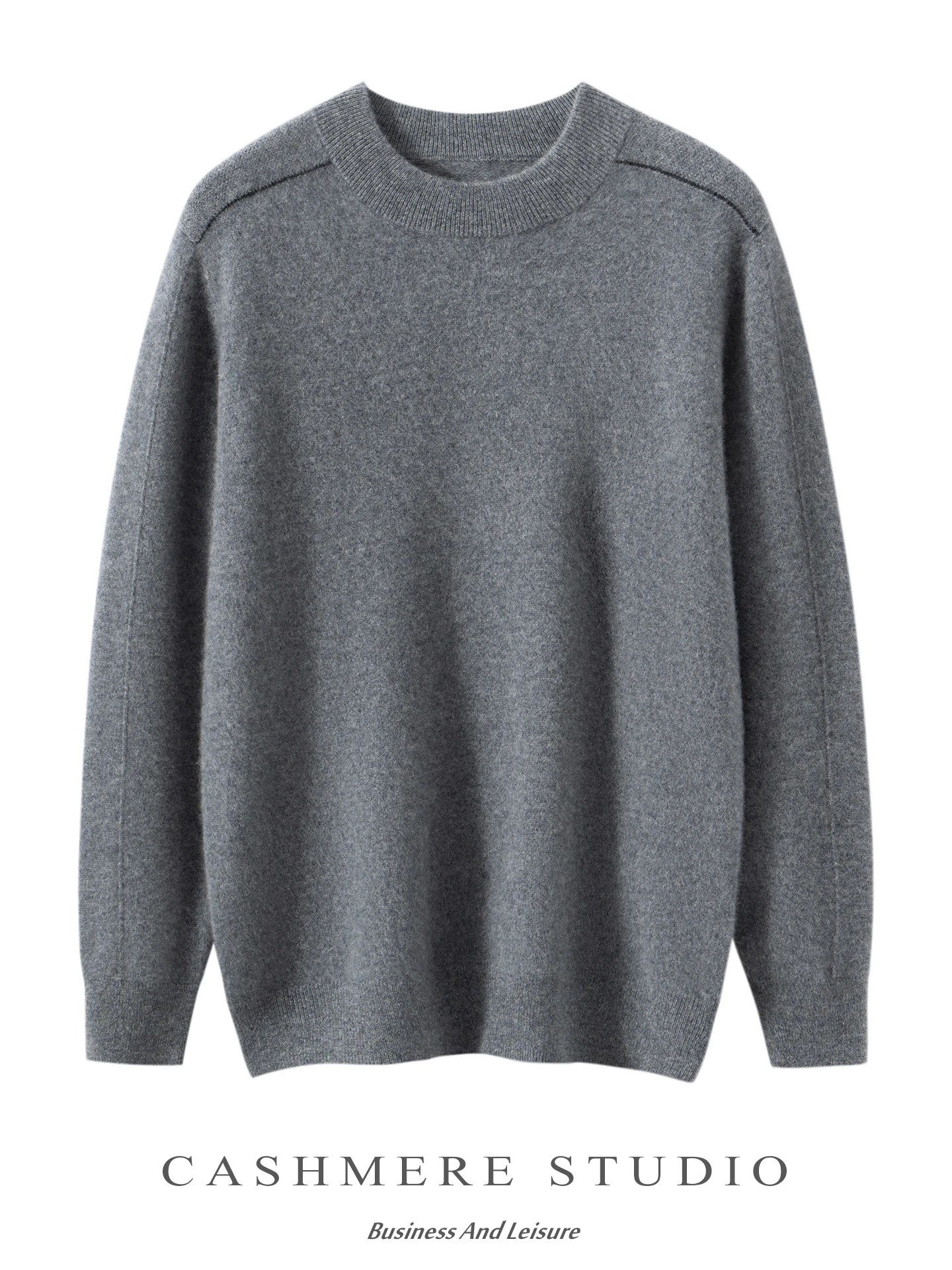 Thick and tight autumn and winter thickened 100% pure cashmere sweater men's semi-high neck sweater bottoming sweater