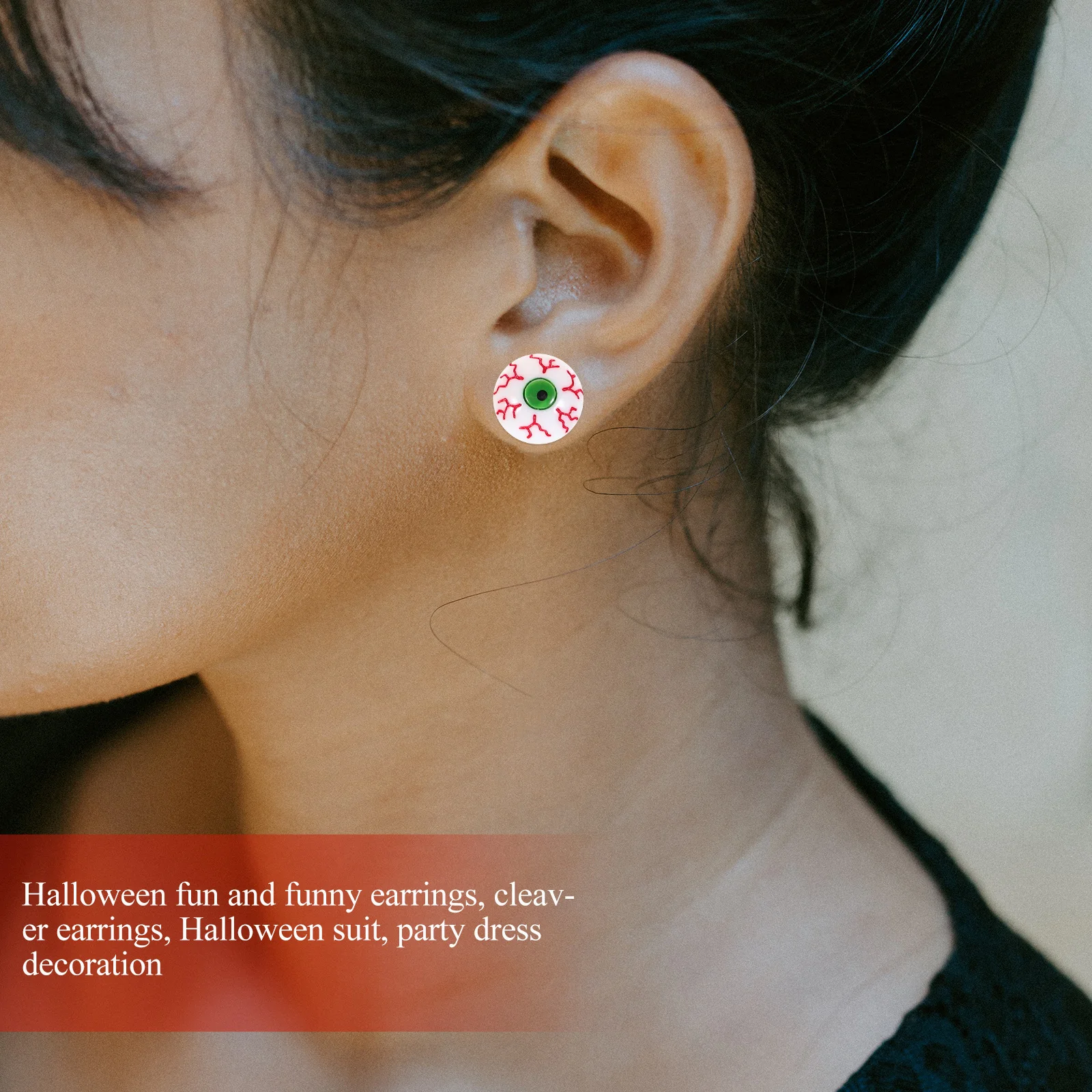 

6Pairs Halloween Earrings Drop Decors Lightweight Durable Unique Patterns for Women Daily Festival Party Accessories