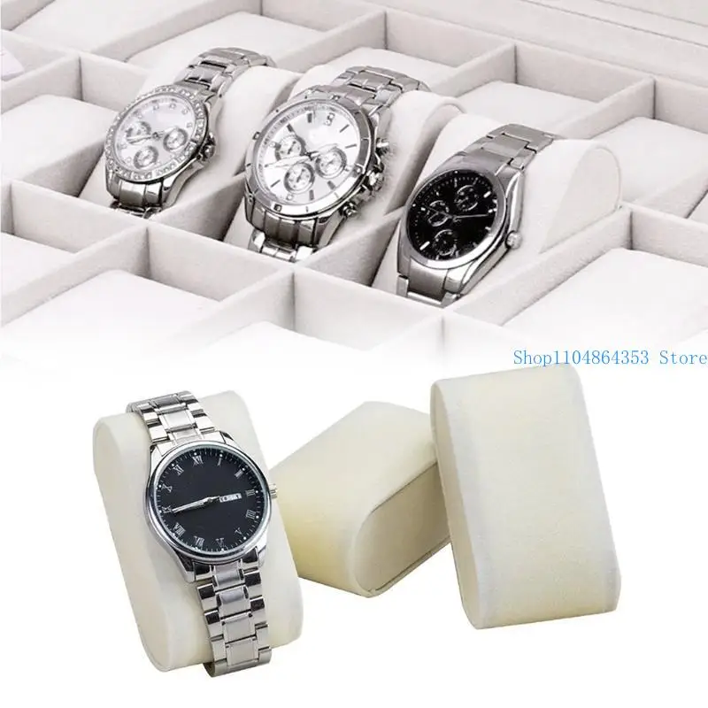 

652F Black Gray Watch Pillow Soft Sponge Flannel Material Jewelry Accessories Watch Bracelet Sponge Material