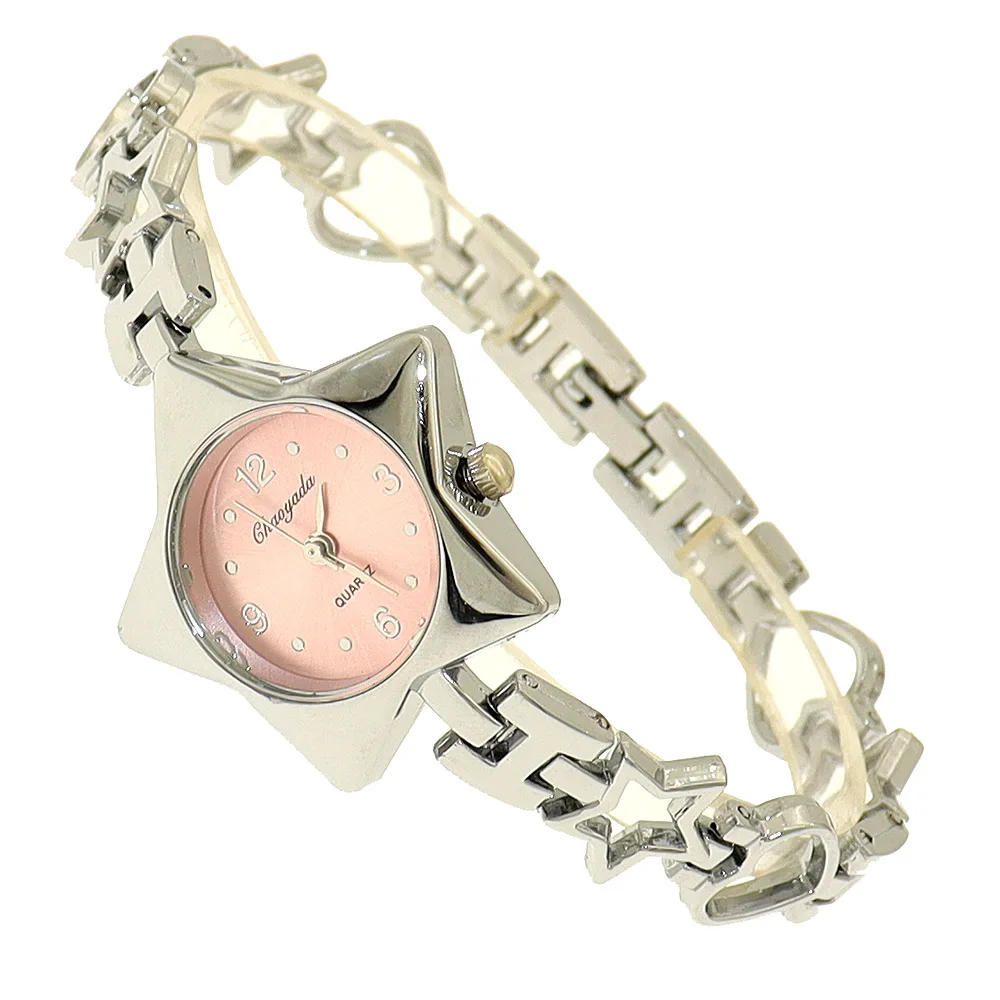 Brand Design Colorful High Quality Women's Stainless Steel Star Shape Watch Bracelet Bangle For Party Gift DIY Jewelry Gift