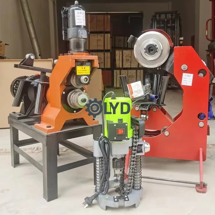 New Model Fire Fighting Kit Pipe Cutting Punching Drilling Grooving Machine with Tool Holder