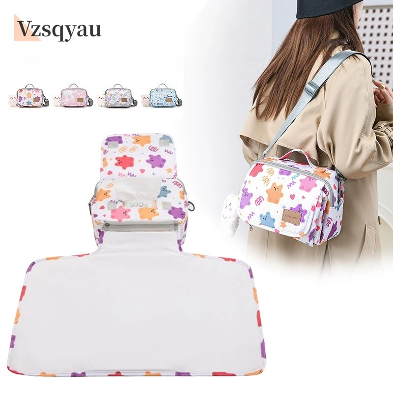 

Maternity Bag Baby Diaper Bags for Disposable Reusable Fashion Prints Wet Diaper Bag Double Handle Wetbags Backpack Diaper Bag
