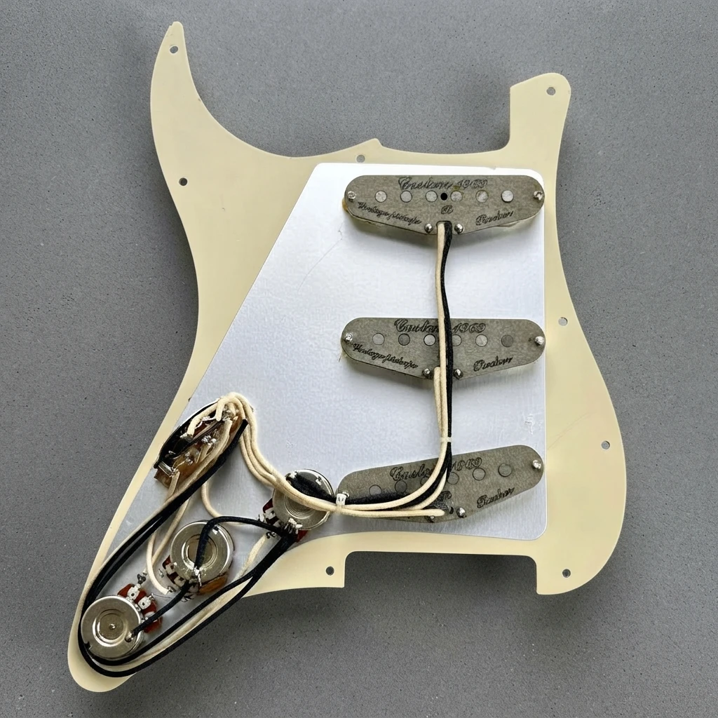 Vintage 1969 Electric Guitar Pickguard, Alnico 5 Pre-Installed Pickguard, 3 Single Coil Pickup, Loading