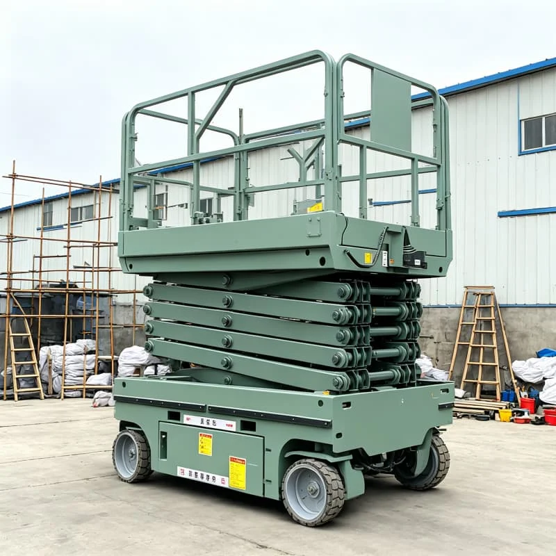 Self Propelled Aerial Work Platform Scissor Lift Electric Hydraulic 6m 12m Height For Warehouse Racking Installation Customized