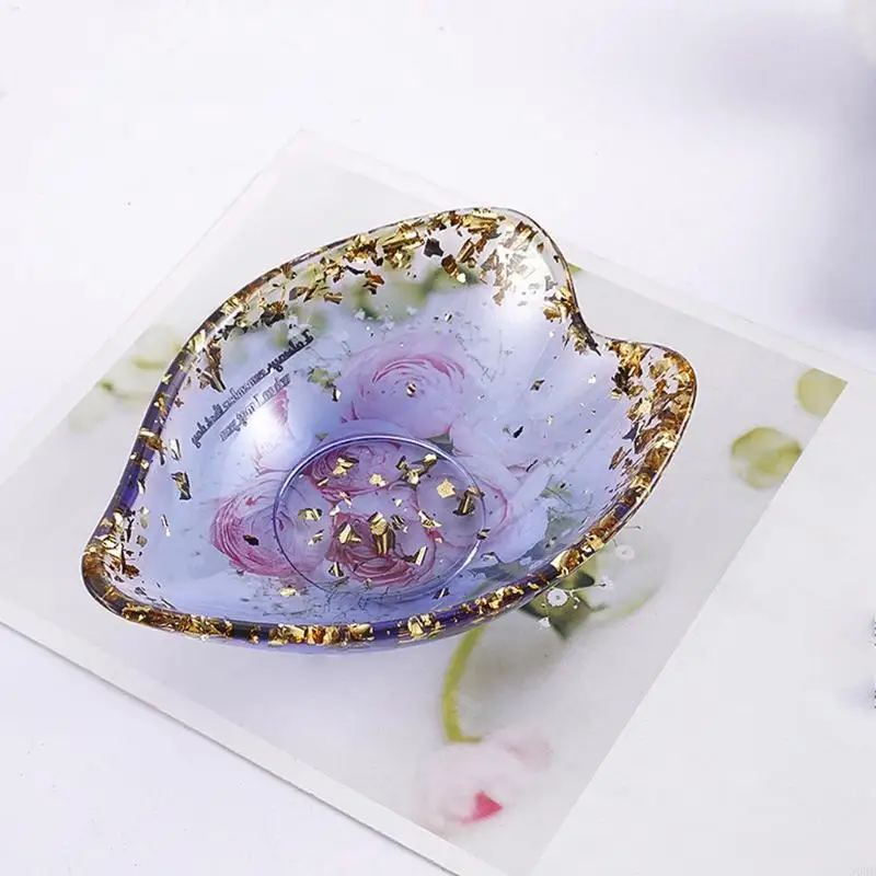 

N0HE Heart Plate Tray Silicone Mold Heart Candy Dish Resin Mold Desktop Ornaments Casting Mold Crystal Epoxy Mould