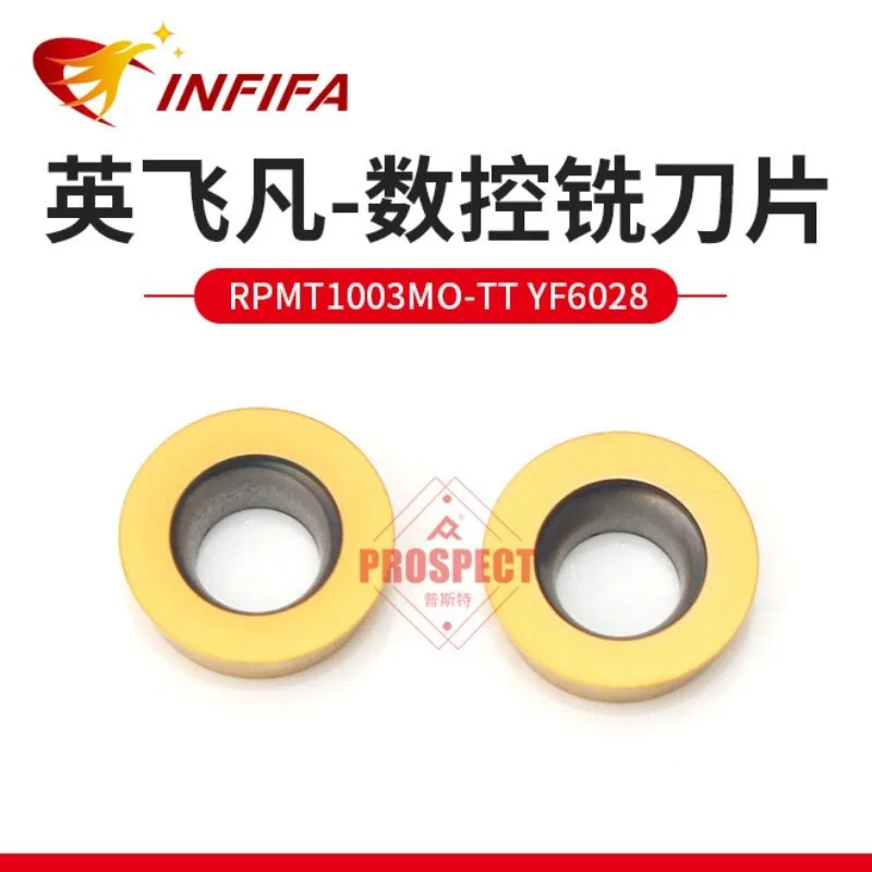 10pcs RPMT1003MO RPMT1204MO-TT Carbide Inserts Steel Machining CNC Round Milling Inserts Cutter Tools YF6028