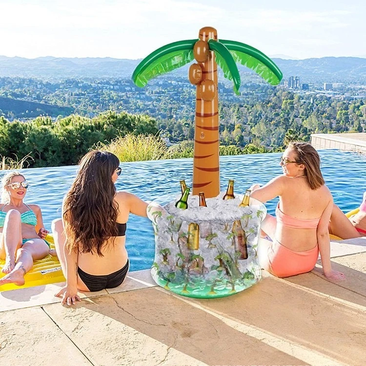 Outdoor Party Beverage Storage Bucket Inflatable Coconut Tree Ice Cooler Summer Swimming Pool Play Supply