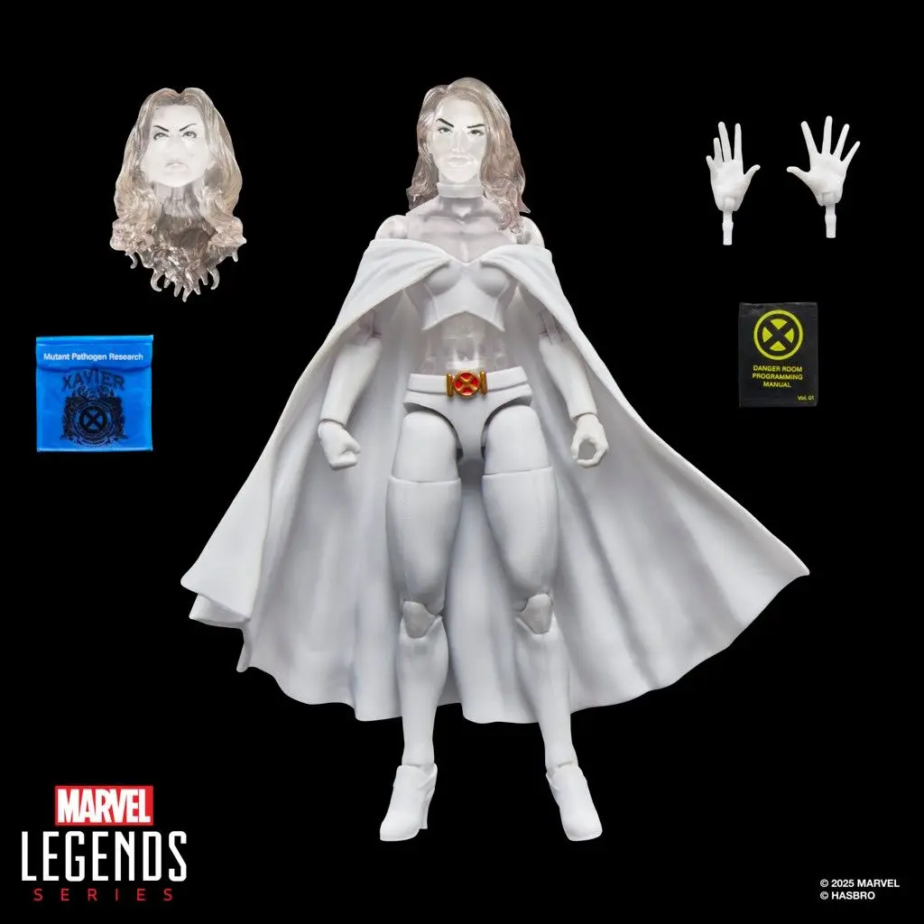 Coleção Retro Marvel Legends X-men, Figura de Ação Emma Frost em Forma de Diamante de 6 Polegadas