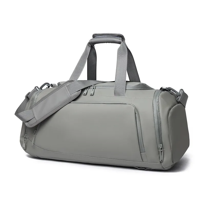 Large capacity waterproof backpack dry and wet separation sports fitness storage oblique span hand luggage distribution