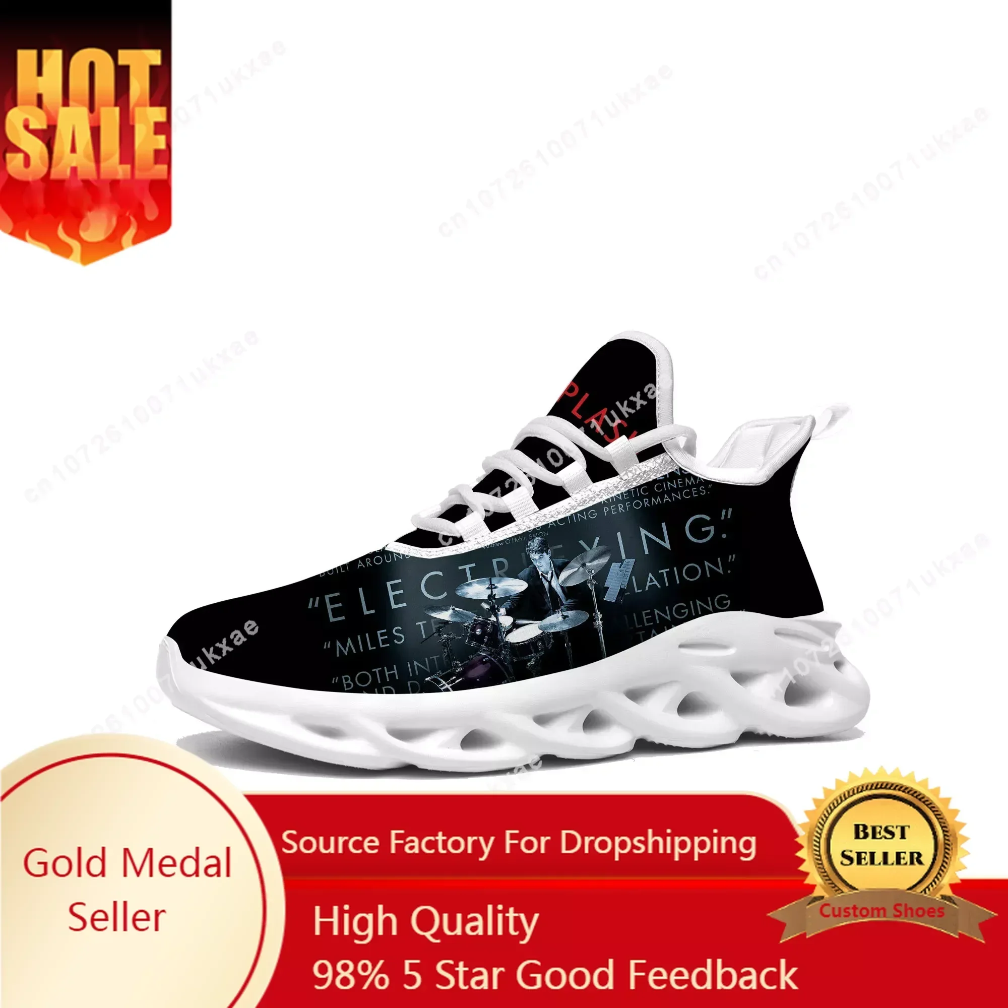 

whiplash movie Flats Sneakers Mens Womens Sports Running Shoes High Quality drummer Sneaker Lace Up Mesh Footwear custom Shoe