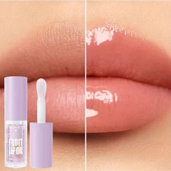 Fruit-Flavored Transparent Moisturizing Glass Lip Oil Plumping Crystal Jelly Lips Gloss Lip Brighten lip Care Makeup Cosmetics