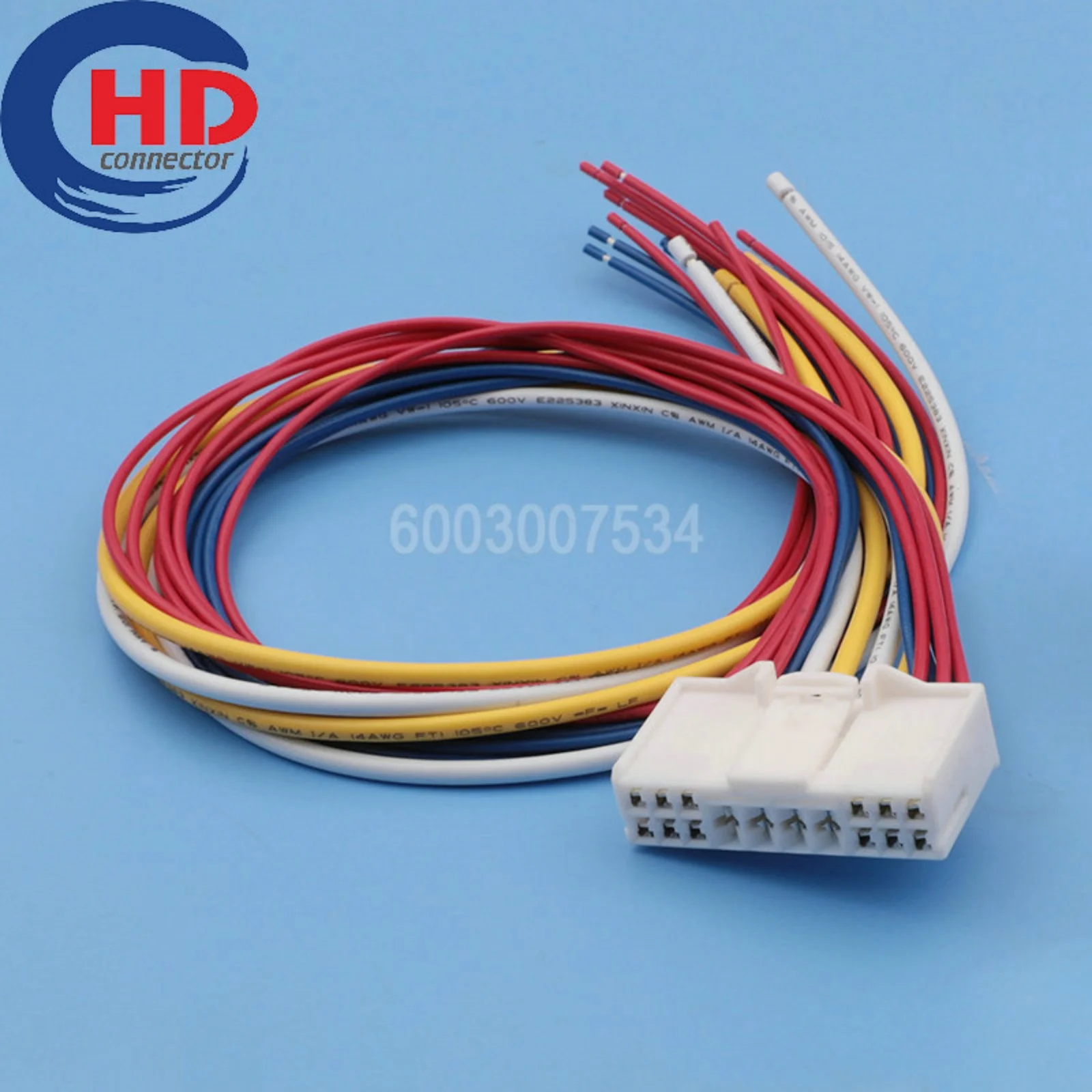 16 Pin Unsealed Male Female Connector Cable Motorcycle Electrical Harnesses Wiring Harness Housing 368454-1