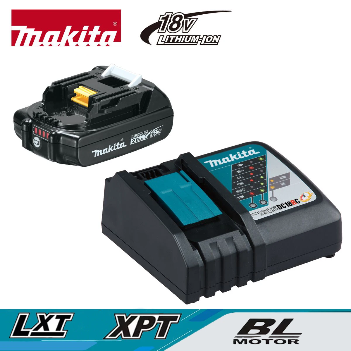 

Original 18V Makita Lithium Battery 2.0Ah can be used for over 400 Makita 18V products