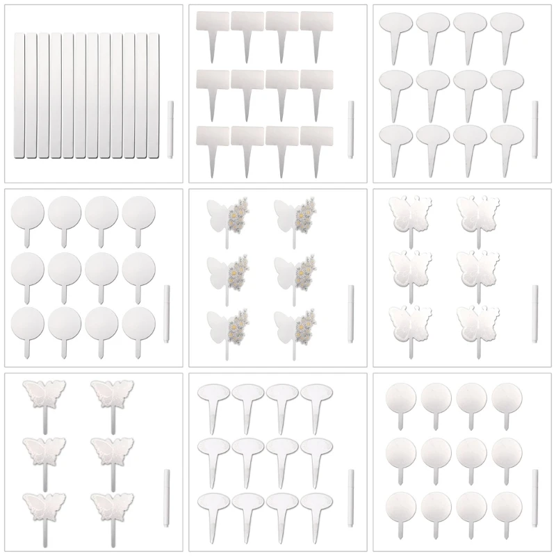 

6/12 шт., таблички с растениями в горшках, этикетки для растений с набором ручек для доски, садовые маркеры