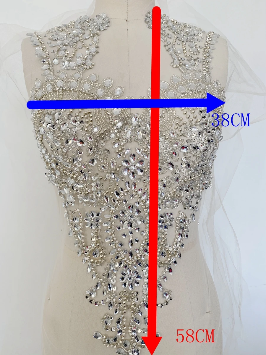 Luxury Shinny Hot Fix Diamond Front Back Tulle Evening Dress Hollow Out Appliqued Fabric Cocktail Gown Accessories With Straps
