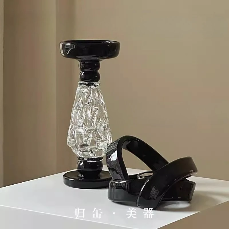 

Luxury Glass Candle Holder Vintage Nordic Modern Wedding Candle Holder Living Room Centre De Table Mariage House Decoration