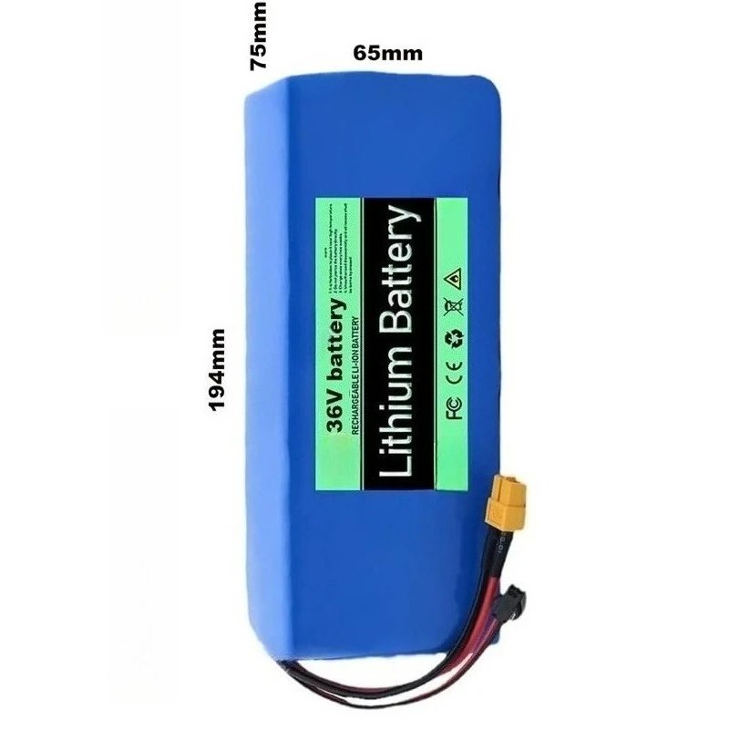 แบตเตอรี่ลิเธียมไอออน 10S3P 36V 4500mAh 18650 500W สำหรับมอเตอร์ไซค์และสกู๊ตเตอร์กำลังสูง