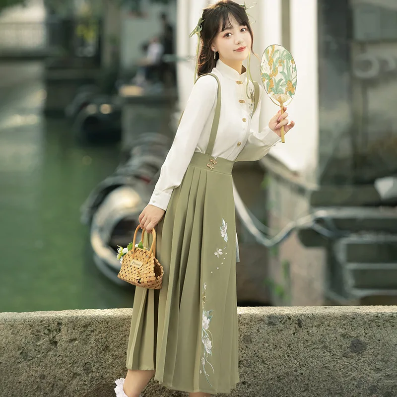 Women Lolita Dresses Kawaii Jumper Skirt Girls Princess Sweet Hanfu Dress Autumn Chinese Harajuku Cute Cosplay Costume Dress