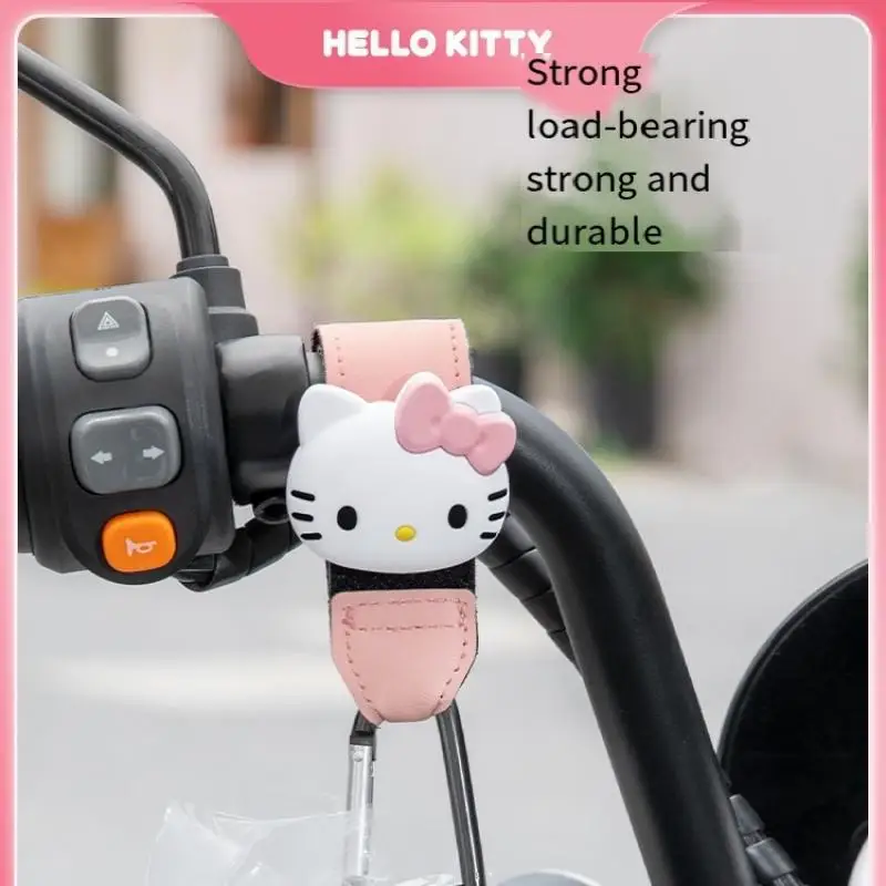 Sanrio Hello Kitty Electric Vehicle Hook Motorcycle Hook Strong and Sturdy Universal Elasticity Portable Thicken Kawaii New 2024