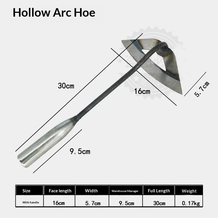 Portable Garden Tool All Steel Hardened Hand Hoe Weeding Rake Rust Resistant Digging Cultivator For Outdoor Farming Vegetable