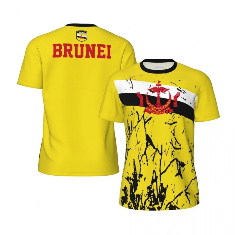 Brunei Pattern T-shirt Men Oversized 3D Printed Soccer Short Sleeve Summer Fitness Tee Shirts Hot Sale Sports Football T Shirt