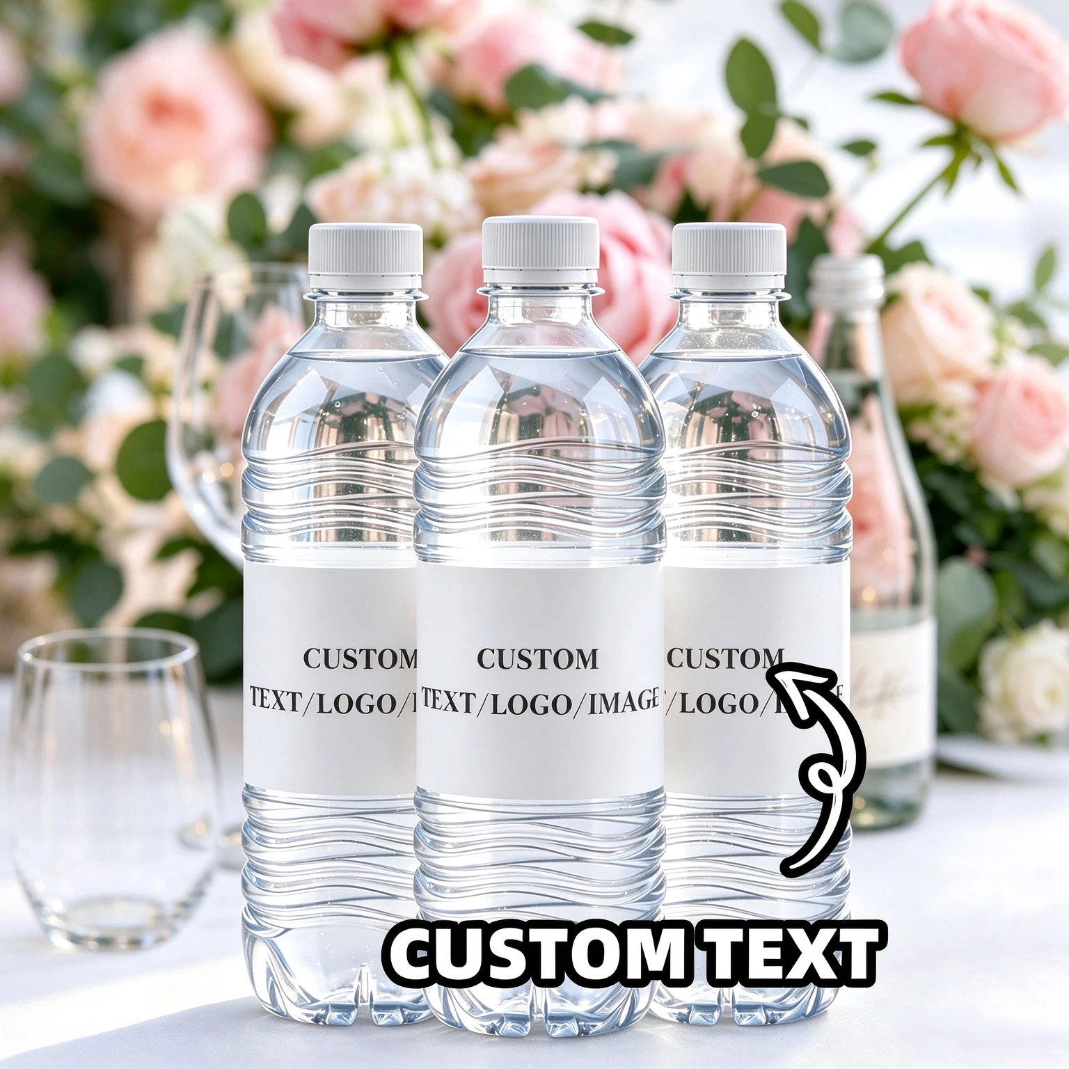 1‑60Pcs Custom Stickers,Personalized Water Bottle Labels with Text&Image for Family,Reunion,Holiday&Birthday Gathering Decor
