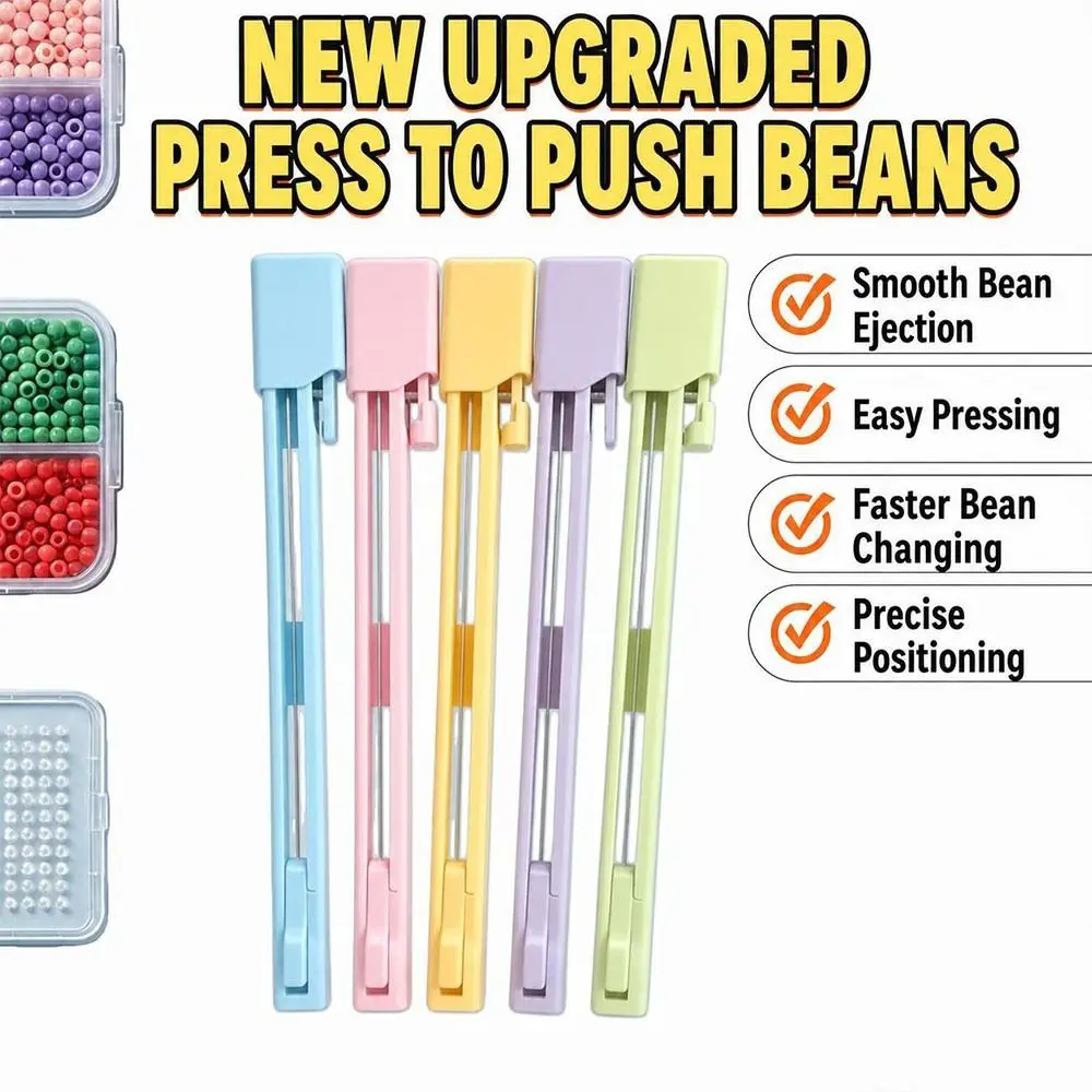 Handheld Bead Placement Pen Smooth Gliding Anti-Jam Perler Bead Pen For 2.6mm Beads Automatic Dispensing Bead Peg Pen
