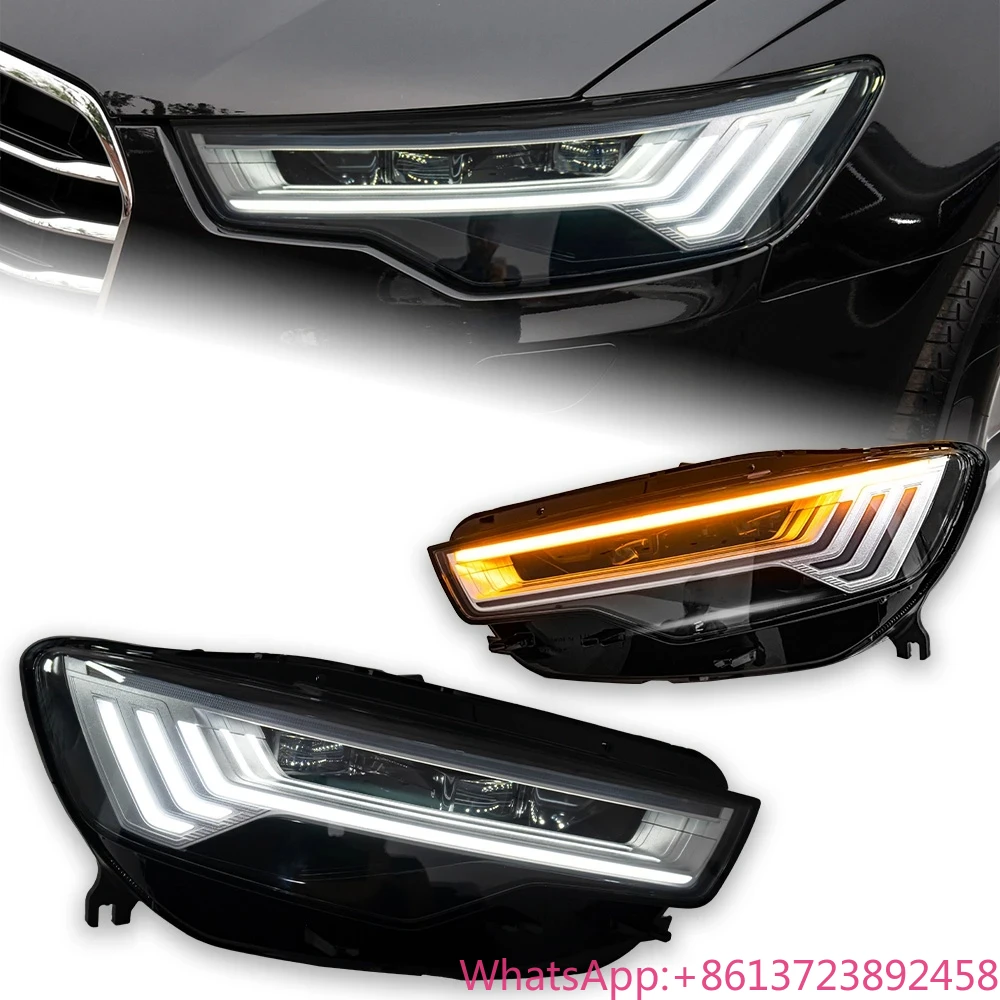 

AKD Car Accessories Head Lamp for Audi A6 Headlights 2012-2018 Upgrade C8 Design LED Headlight DRL Dynamic Singal High Low Beam