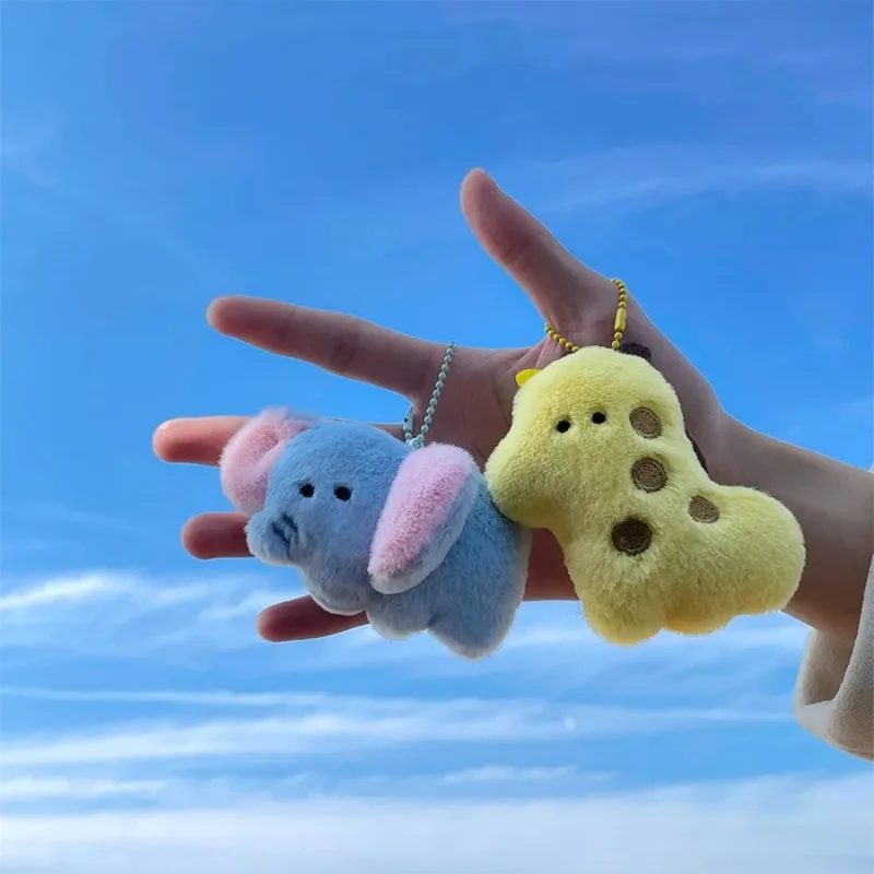 Mini porte-clés en peluche, jouets animaux, poupée en peluche douce, pendentif, décoration de sac à dos en peluche, breloques de sac de dessin animé, cadeau pour enfants