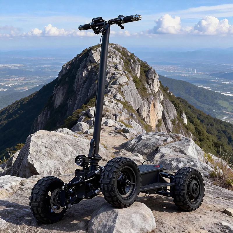 Contact Custom 11 Inch Four-wheel Electric Scooter Tilting Body Folding Off-road Vehicle High-speed Four-wheel Drive Vehicle