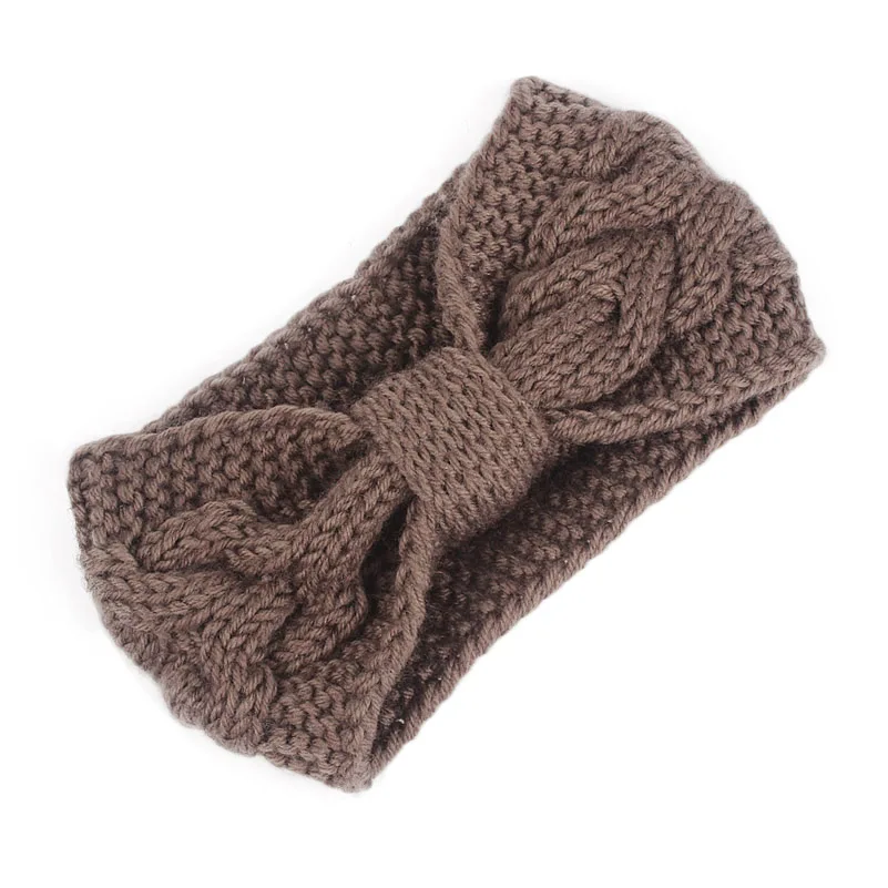 Winter Warm Wool Knitted Knot Headband For Women Autumn Ear Warmer Bow Hair Bands Girls Hair Accessories Headwear Hair Wrap