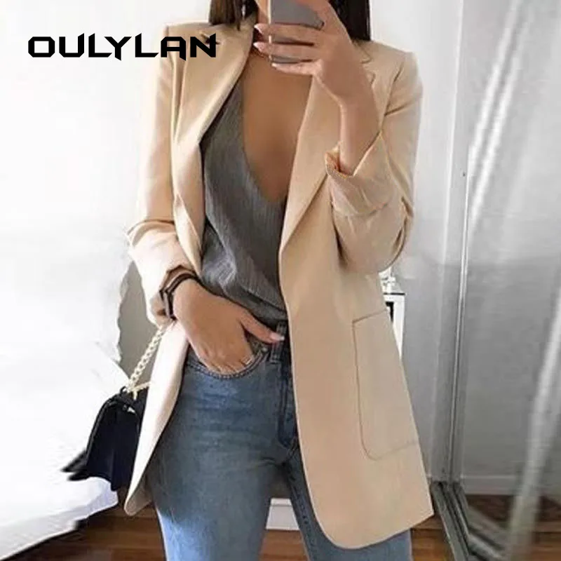 

Cardigan Suit Fashion Women Blazer No Button Chic Women Open Front Casual Suit Jacket Women Jackets Coats Long Sleeve Jacket