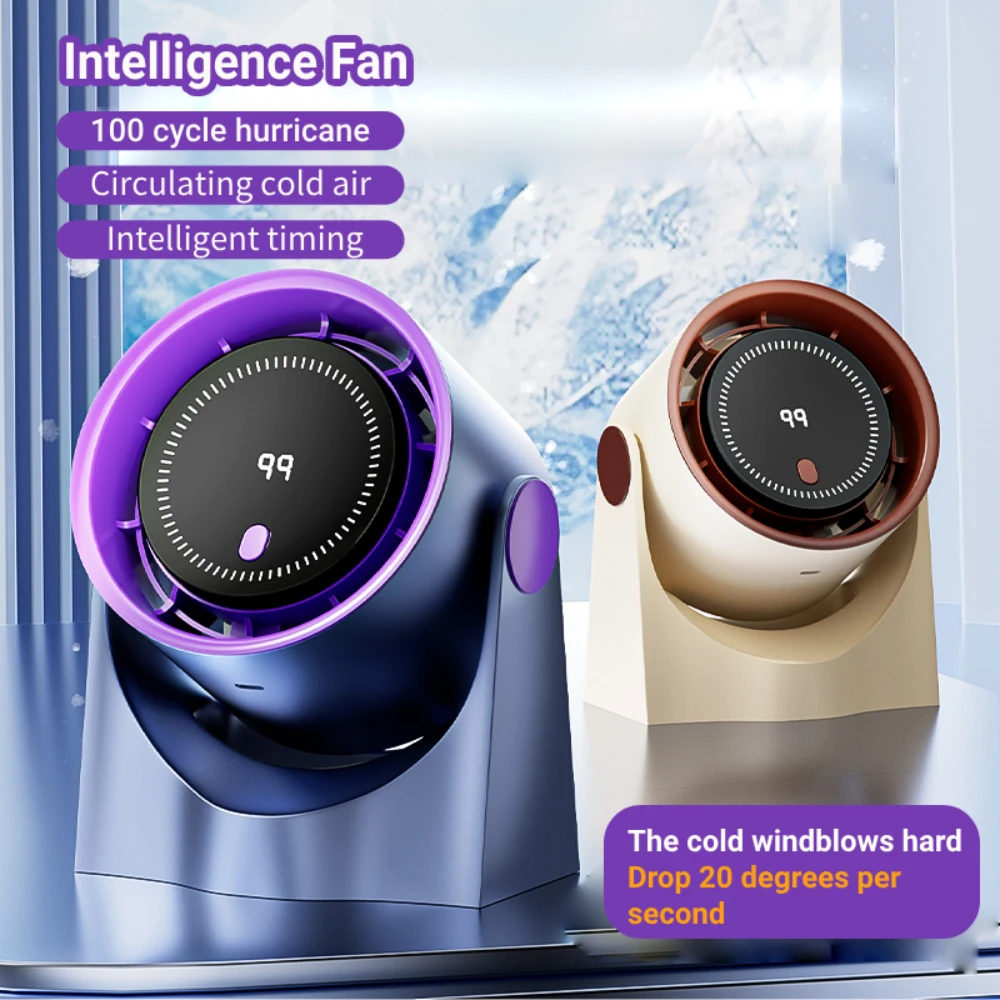 Novo ventilador elétrico inteligente de 100 velocidades usb multifuncional bladeless ventilador desktop silencioso montado na parede ventilador escritório em casa interior