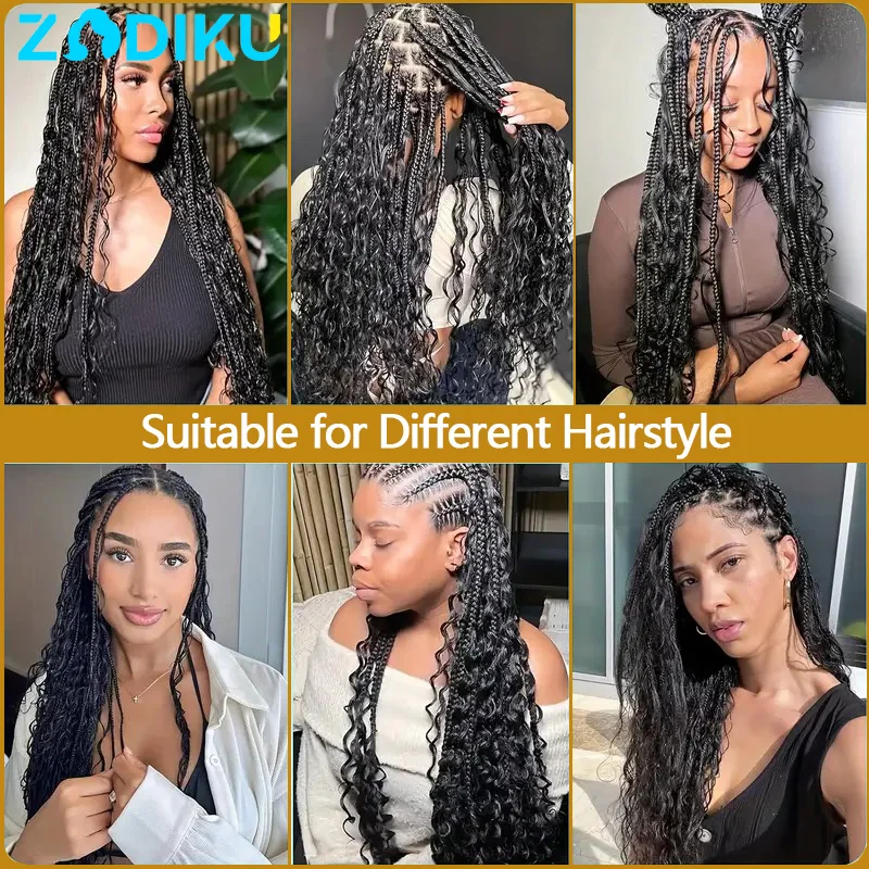 16-26 pollici Boho trecce capelli umani onda profonda fasci di capelli umani sfusi 100% capelli umani intrecciatura senza trama estensioni dei capelli malese
