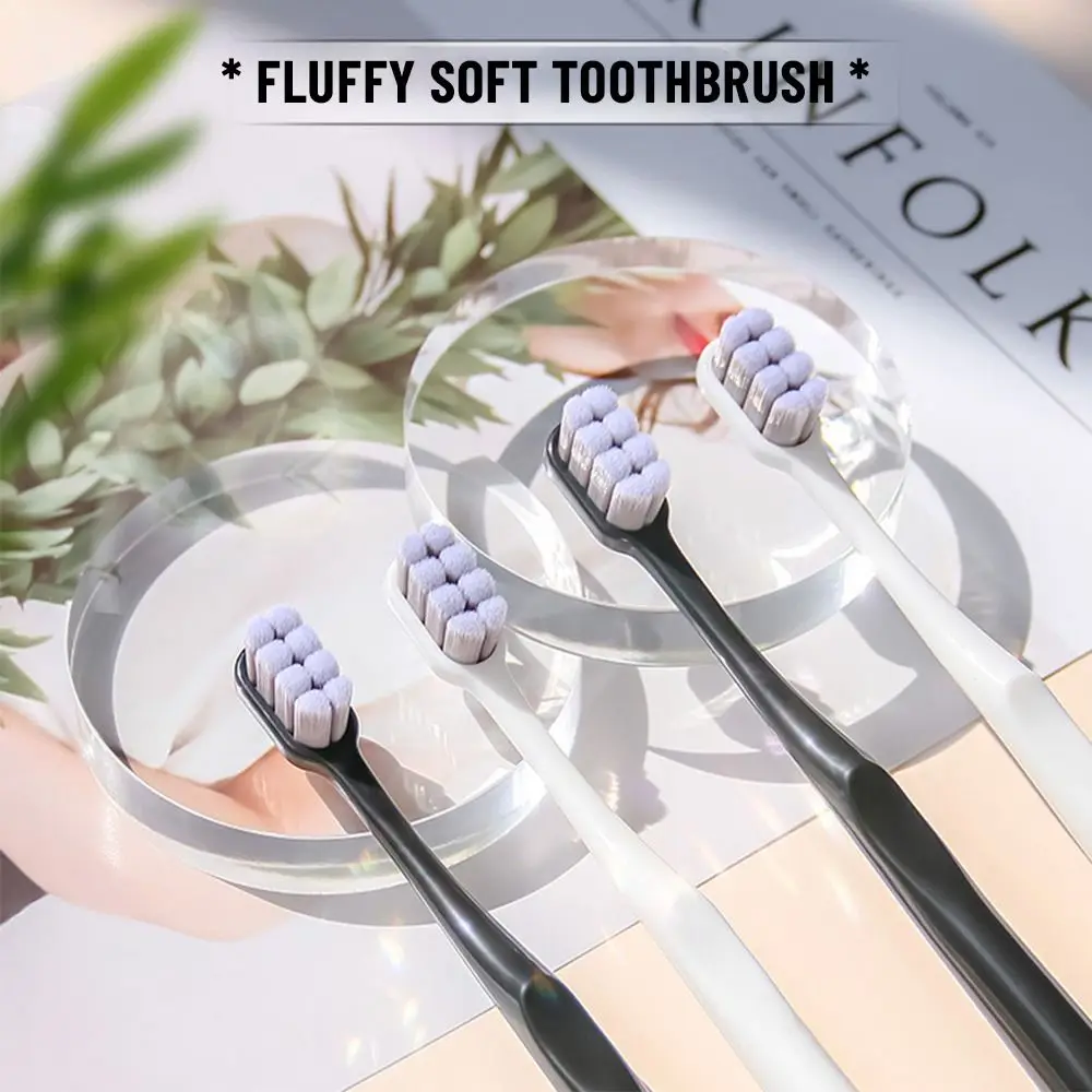 1PC Plush Toothbrush Super Fine Wave Soft Hair 8-Hole Massage Gum Sensitive Adult Hair Toothbrush Deep Cleaning Oral Care