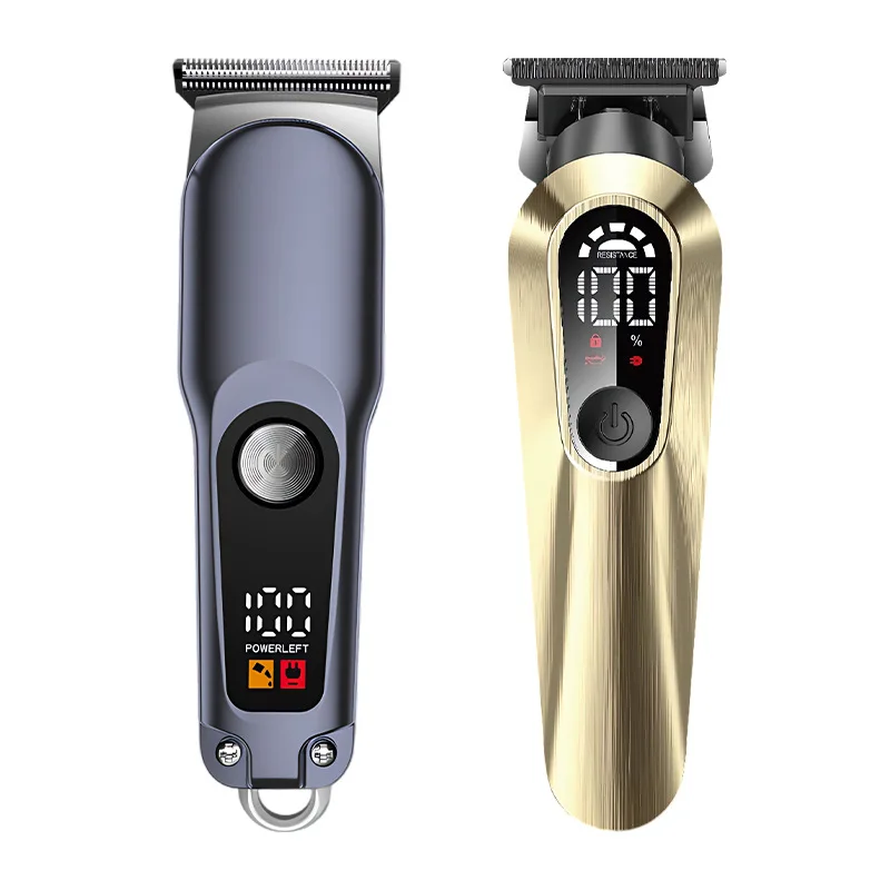 Nueva Cortadora de Pelo Eléctrica Portátil con Cabezal de Corte y Empuje, Pantalla Digital Especial, Pequeña, de Carga Rápida, para Recortar y Degradar el Cabello