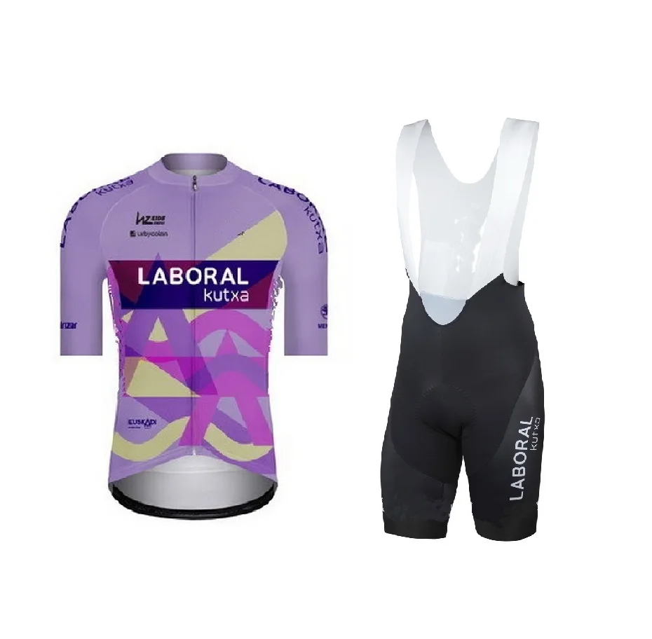 2024 LABORAL KUTXA TEAM Men's Cycling Jersey Short Sleeve Bicycle Clothing With Bib Shorts Ropa Ciclismo