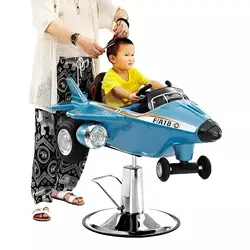 blue kids barber chair hair salon furniture car shape toy hair cutting chairs for children