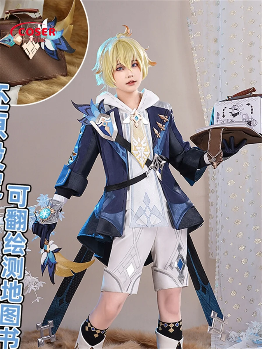 

COSER TRIBE Anime Game Genshin Impact Mika Performance clothing Halloween Carnival Role CosPlay Costume Complete Set