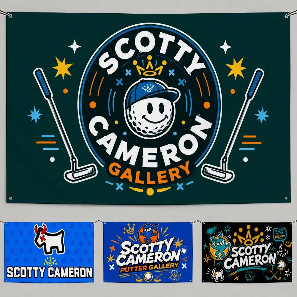 Brand Scotty Cameron Flags Flags Minimalist Fabric   Outdoor Garden Banner Hanging Sign for Shop Home Decor