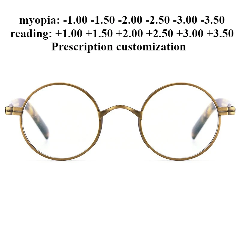 

Оправа для очков для близорукости высотой 45 мм для мужчин с маленькой круглой формой без рецепта, очки для чтения с блокировкой синего света