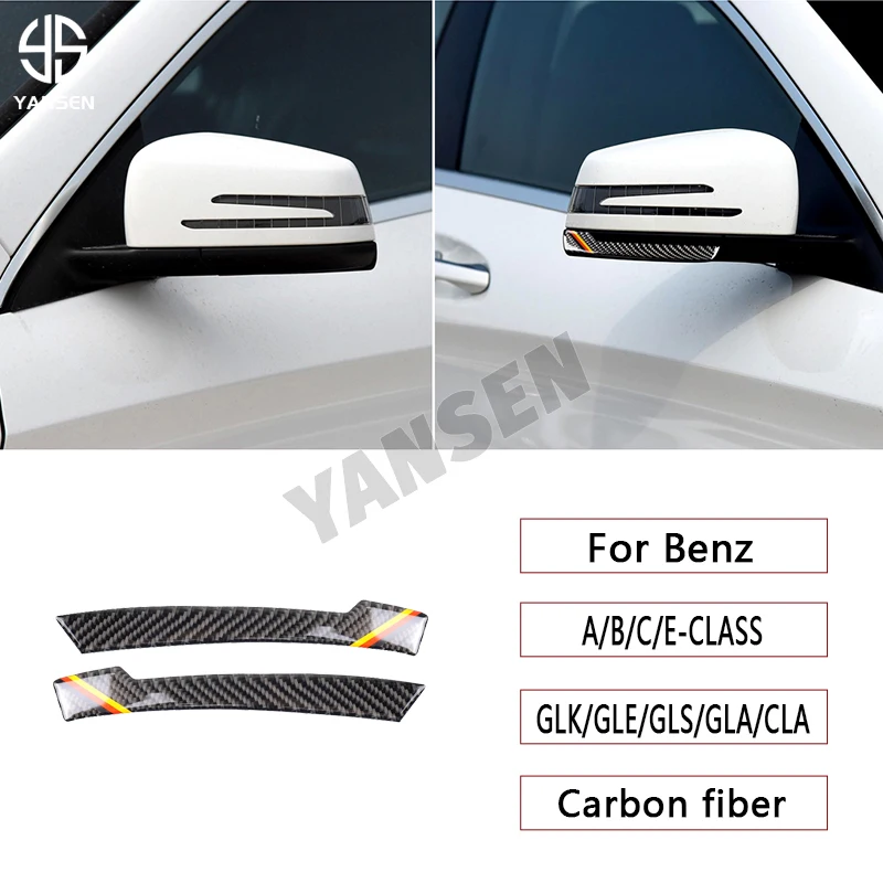 

Car Rearview Mirror Anti-rub Strip Anti-collision Carbon Fiber Sticker For Mercedes Benz A/B/C/E/G/R GLA GLE Accessories