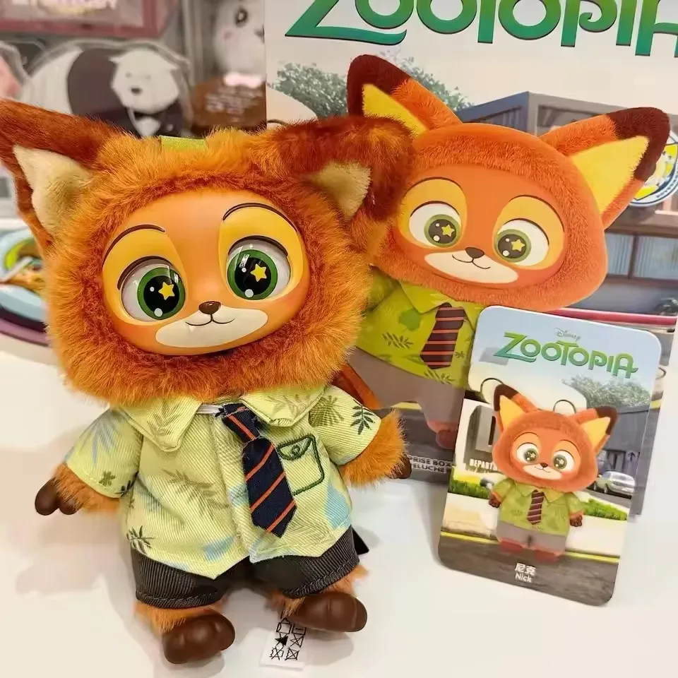 Caja ciega original de Zootopia, bonita figura de acción de Nick Judy, muñeca de vinilo de felpa, caja misteriosa, figuras de anime, modo de colección de dibujos animados