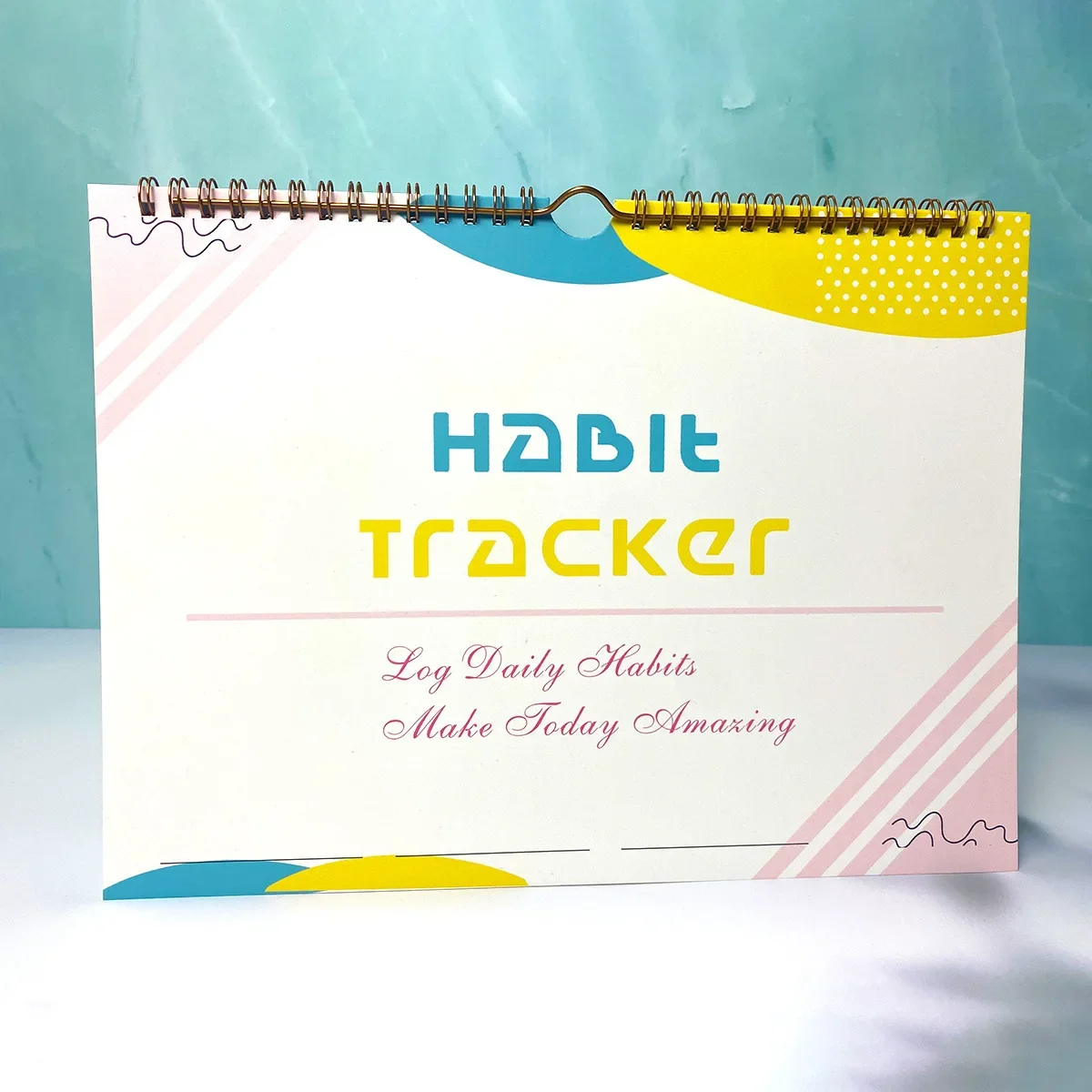 Dateless English Habit Tracker Across Self-disciplined Punch Schedule Record Planner Office Stationery