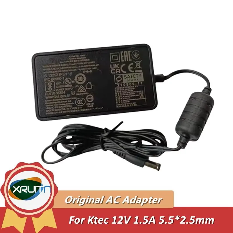 

Genuine KTEC KSA-18W-120150D5 12V 1.5A 18W AC Adapter Charger For Hard Drive HDD Power Supply 5.5*2.5mm EU/US/UK Plug