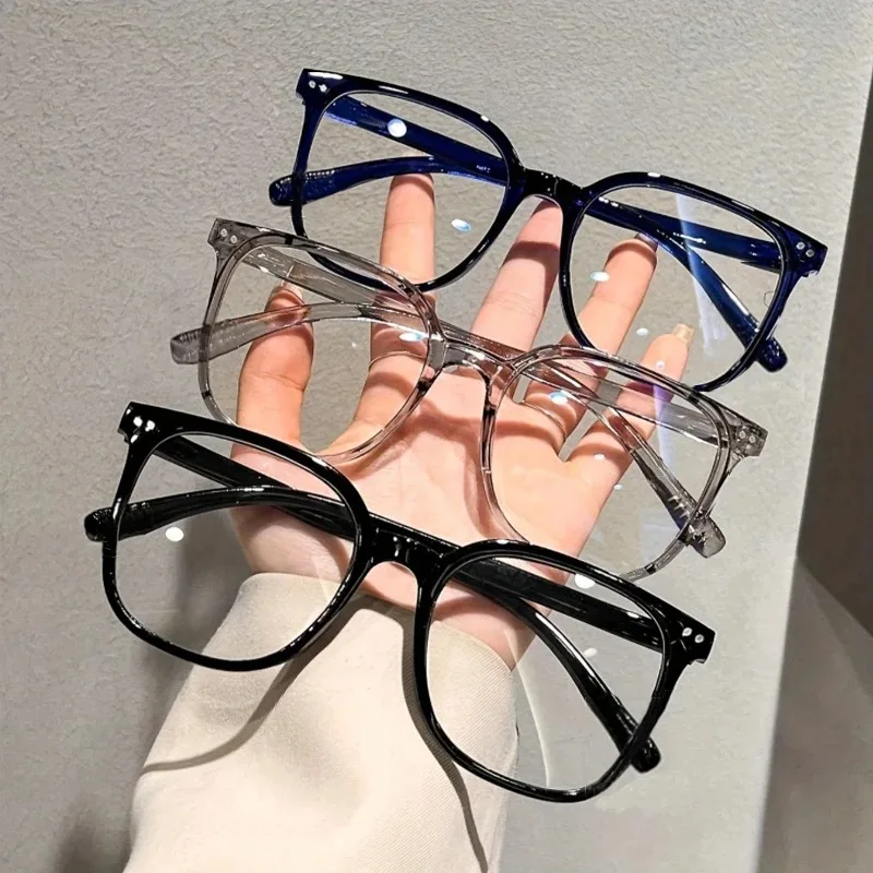 MJYIWANG Hiking Camping 1/2/3pcs Anti-blue Light Glasses for Women Simple Regular Eyeglass Frame Finished Retro Flat Light Frame