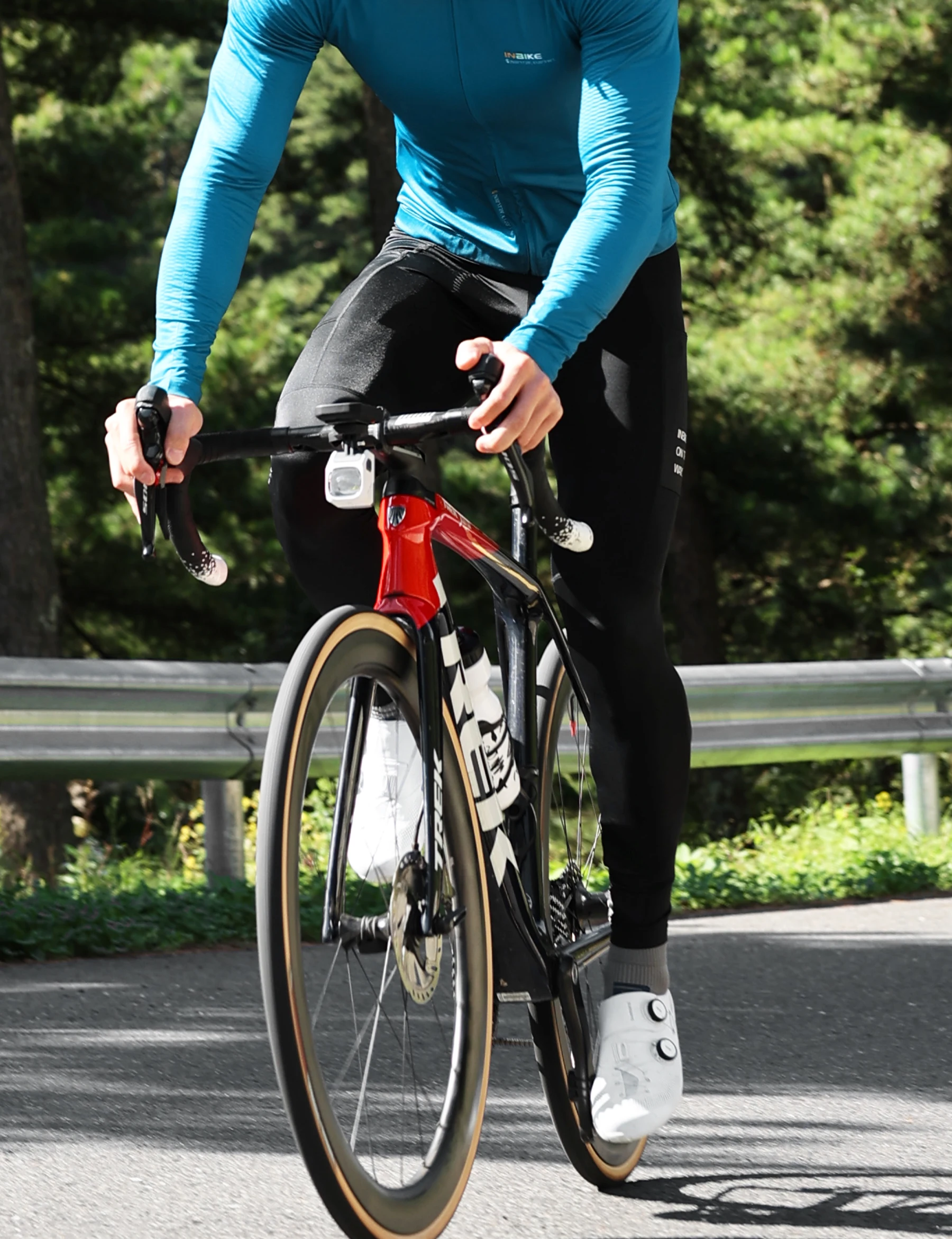 INBIKE Herren-Radsport-Set, langärmelig, Trägerhose, schnell trocknend, Rennrad-Anzug mit Taschen, Frühling und Herbst, Fahrradbekleidung für Herren – Detail 14