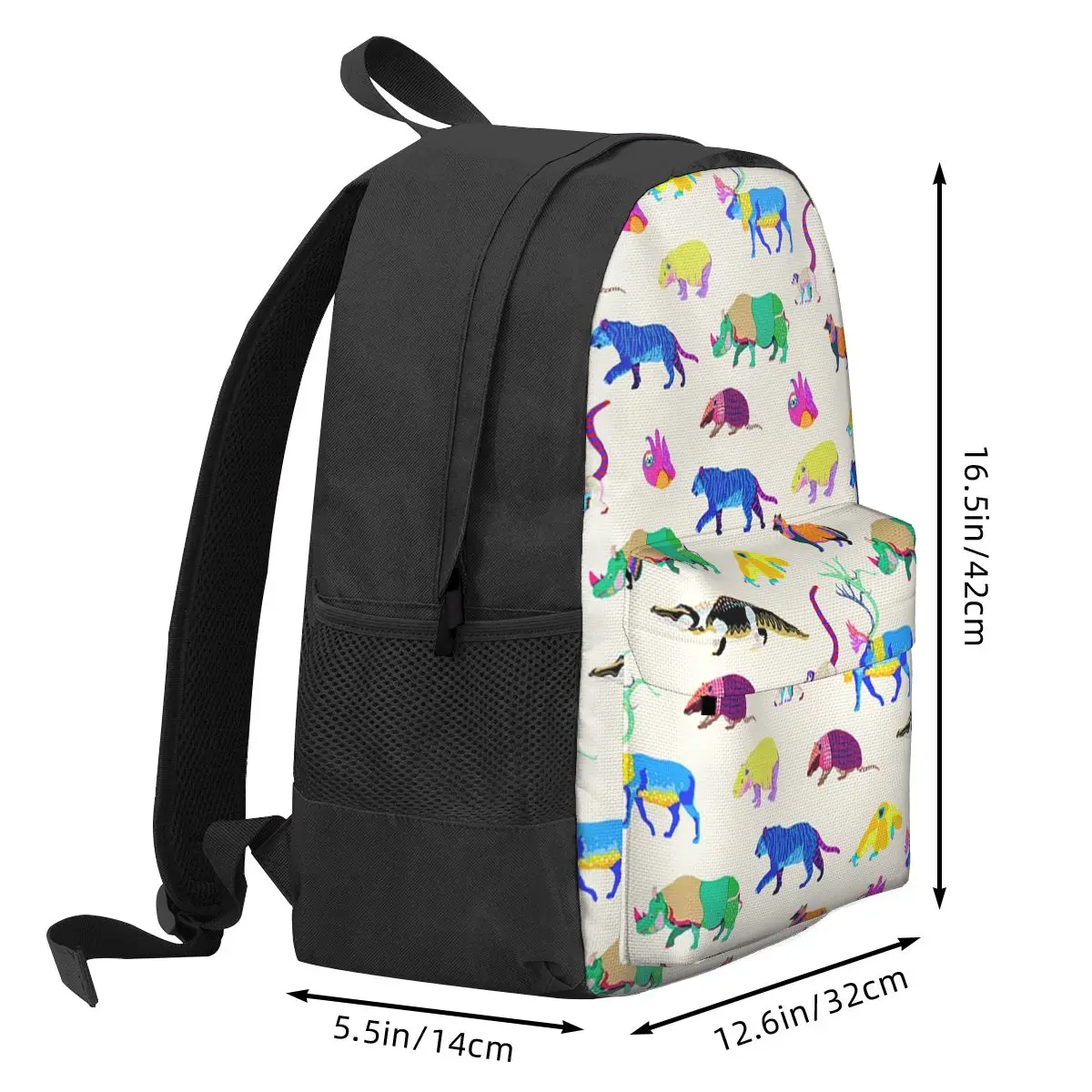 Colorful Animal Series Vibrant Wildlife Art Backpack Student BookBag Kids School Bag Computer Shoulder Bags for Boys Girls